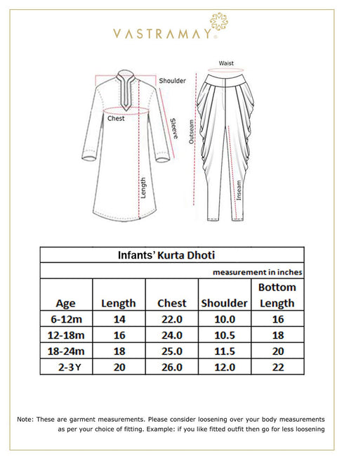 Boy's Red Chanderi Ethnic Combo Set